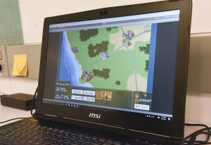 student project which is a 3D game on a laptop at IDM showcase 2017