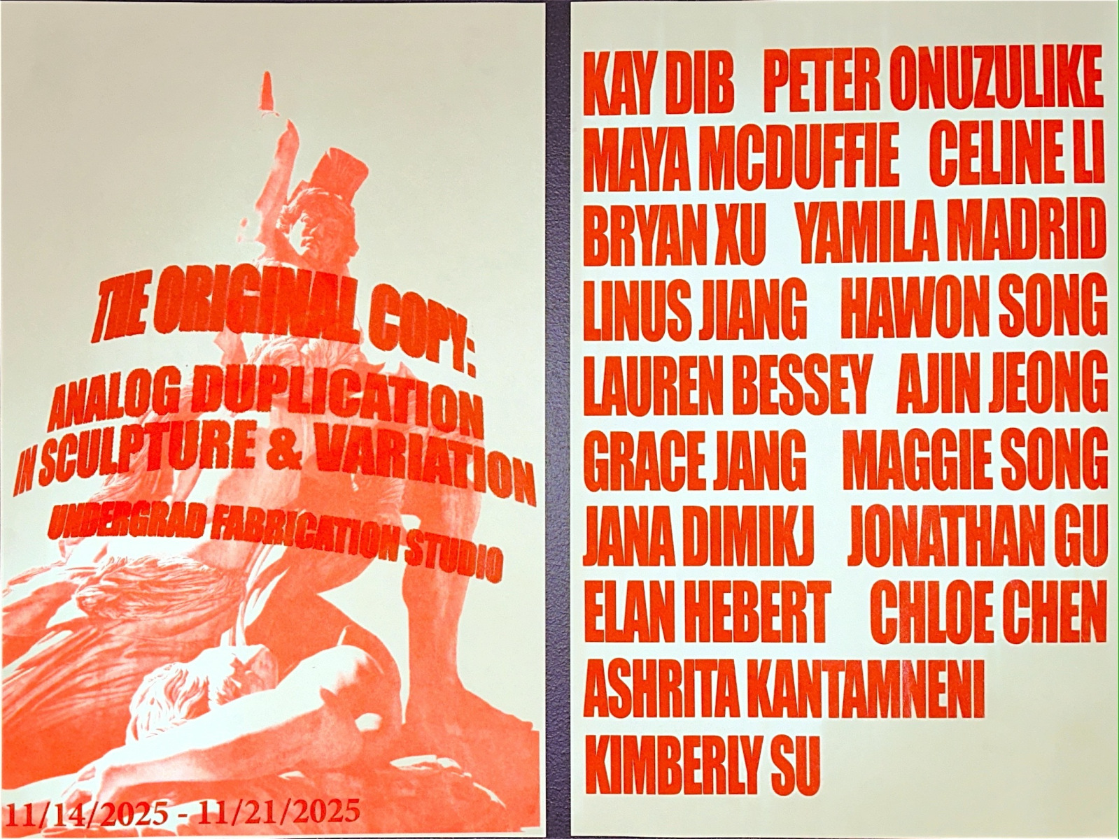 Original Copy: Analog Duplication in Sculpture & Variation